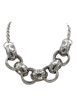 Rhodium Mongolian Chain Necklace