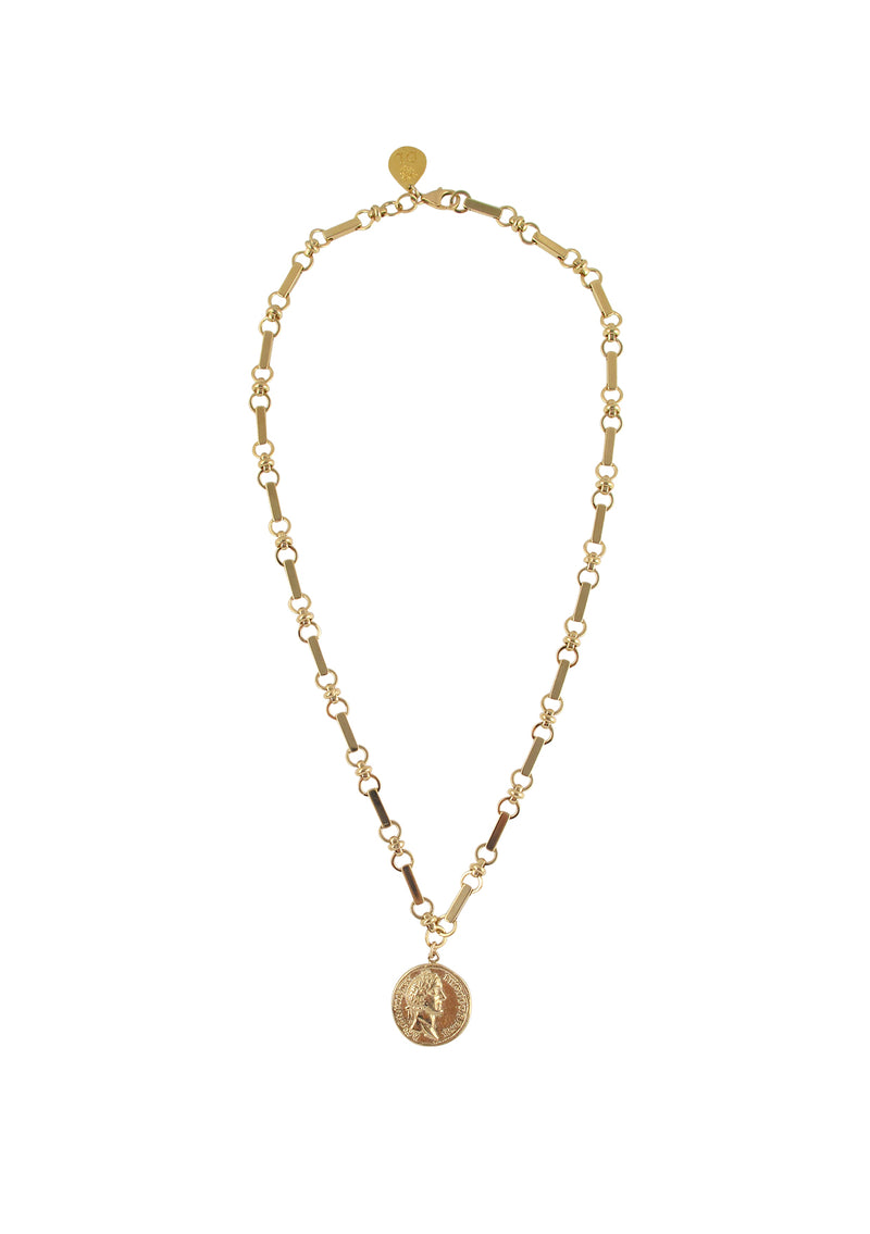 Gold Coin Pendant Necklace