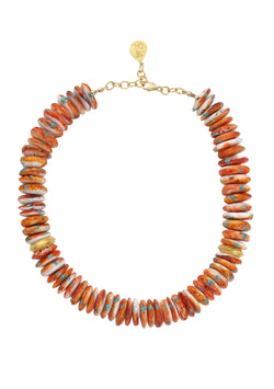 Oyster Shell Gold Accent Necklace