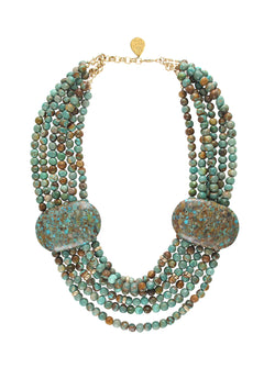 Natural Turquoise Multi-Strand Necklace