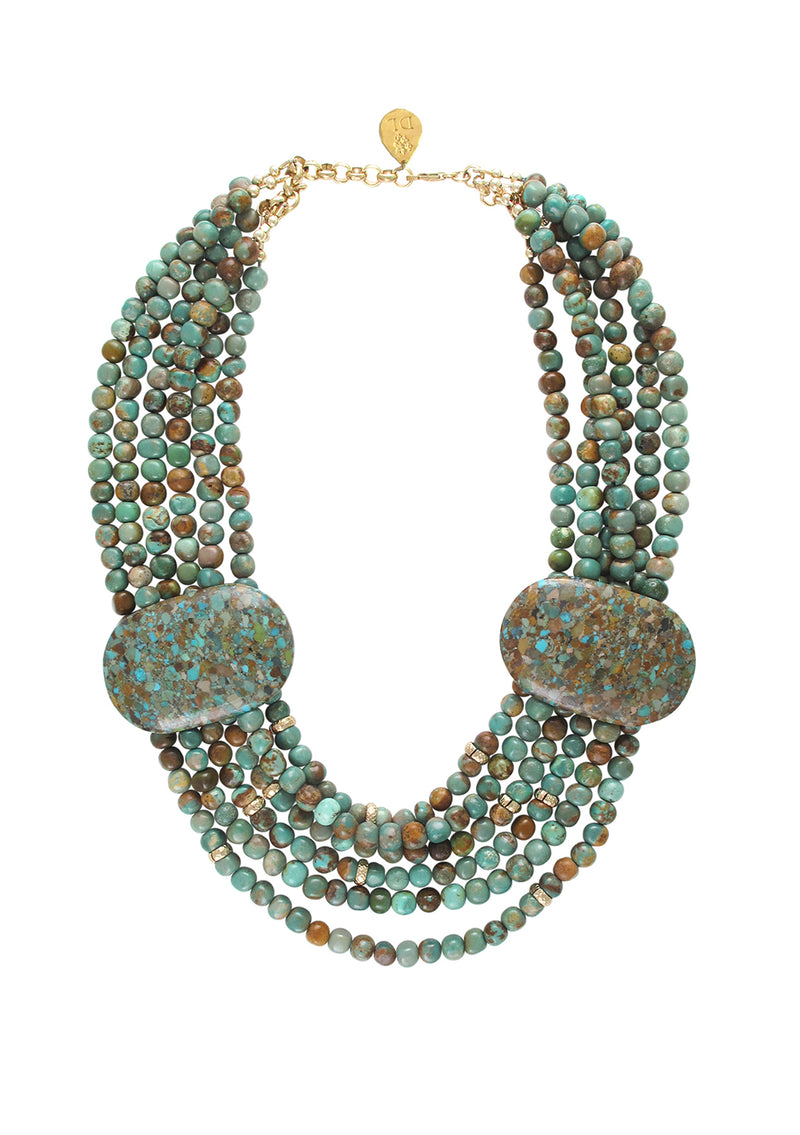 Natural Turquoise Multi-Strand Necklace