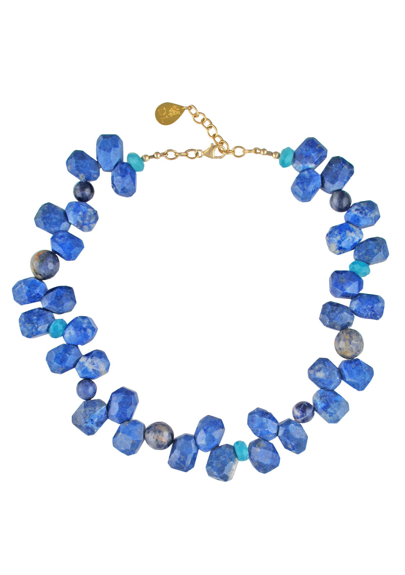 Up and Down Lapis Amazonite Necklace