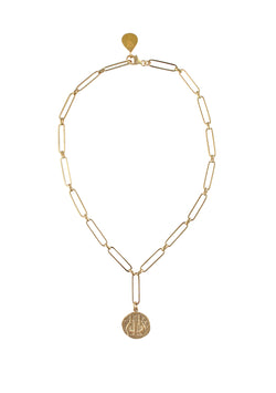 Small Coin Gold Link Chain Necklace