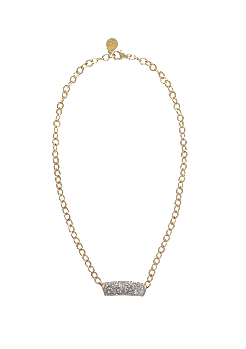 Diamond Illusion Barrel Pendant Necklace