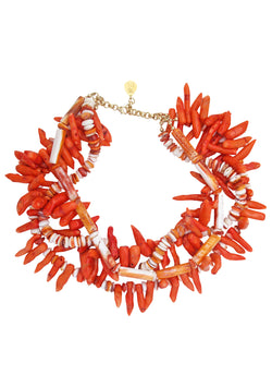 Coral Multi Strand Necklace