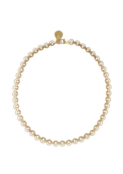 Gold Textured Chain Necklace