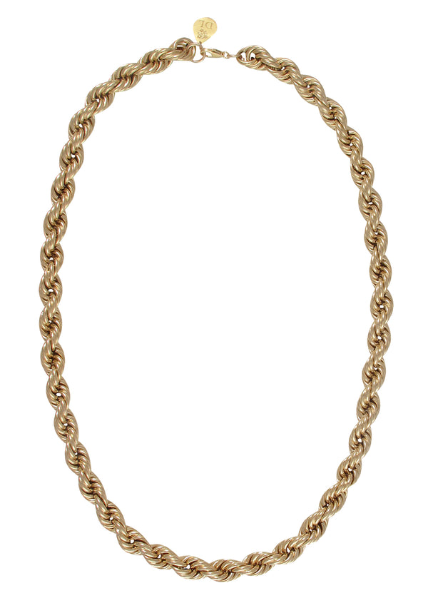 Thick Twisted Gold Chain Necklace