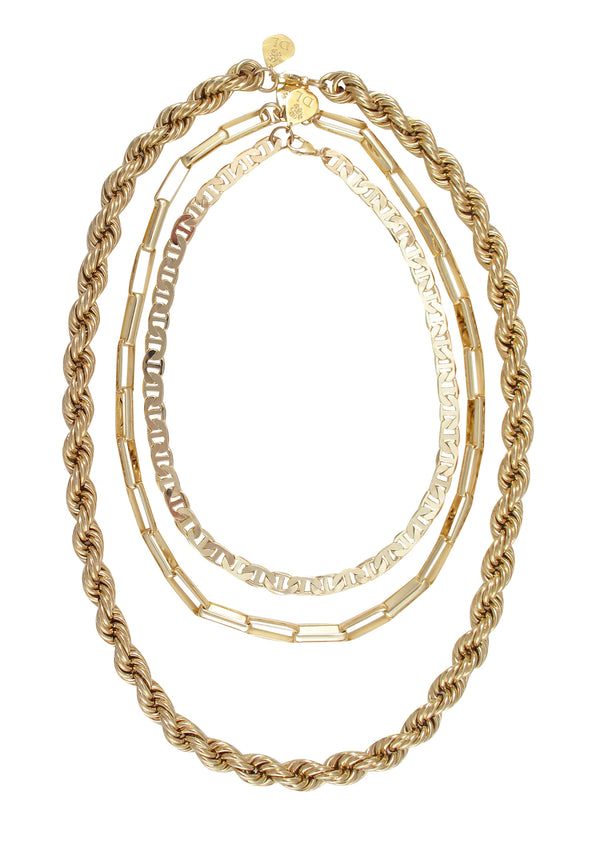 Thick Twisted Gold Chain Necklace