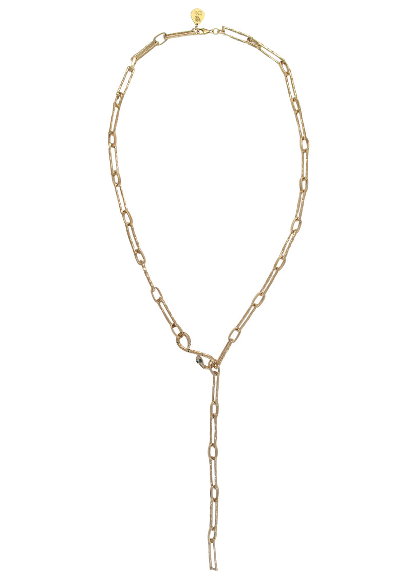 Diamond Illusion Snake Gold Necklace