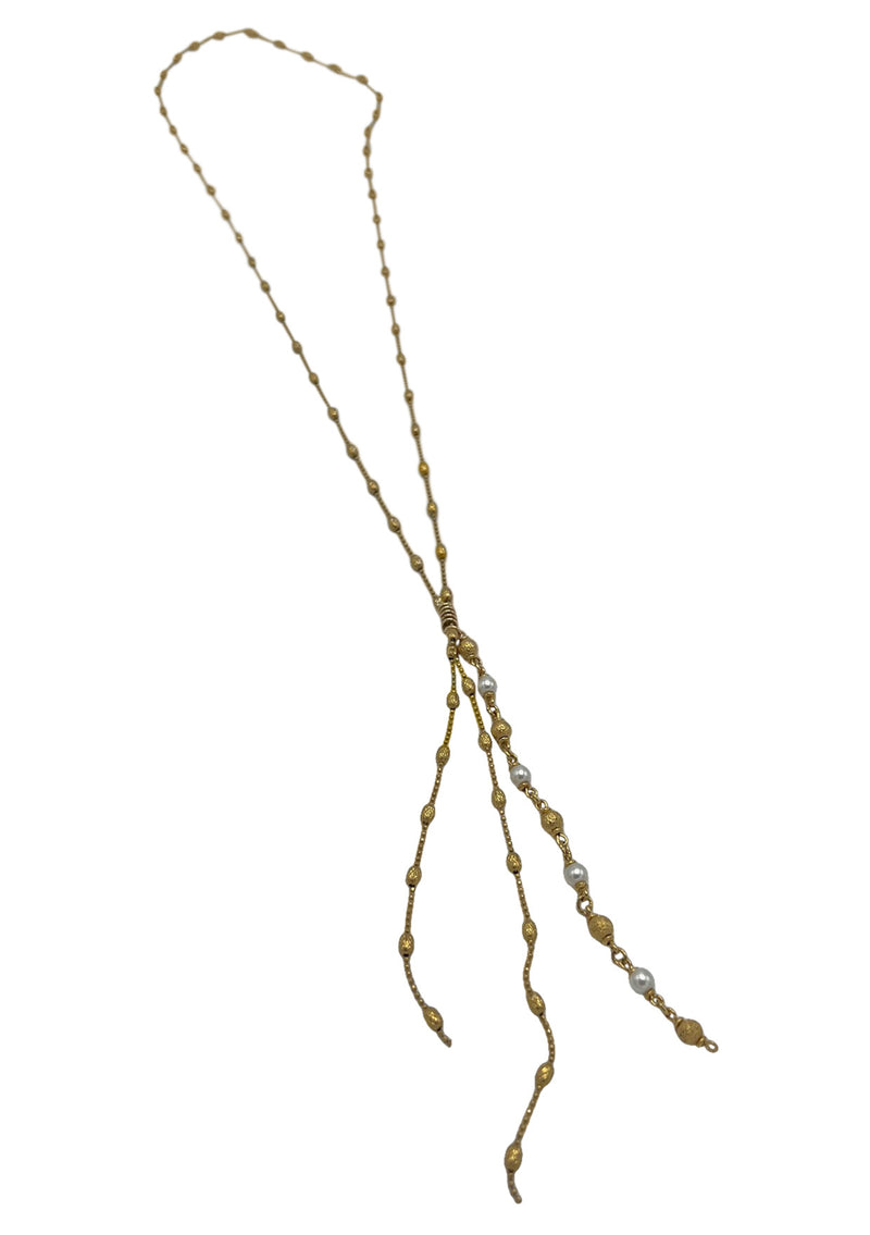 Gold Accent Chain Drop Necklace