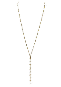 Gold Accent Chain Drop Necklace