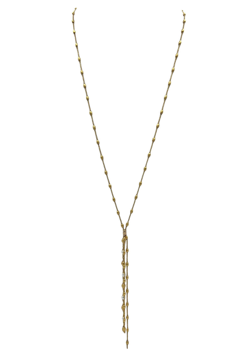 Gold Accent Chain Drop Necklace