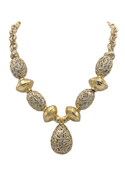 Diamond Illusion Gold Accent Necklace