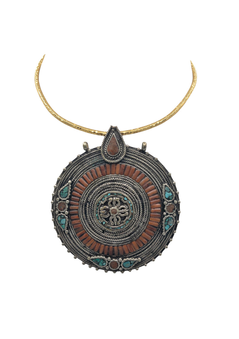 Nepalese Medallion Pendant Necklace