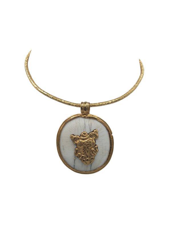 Shell with Gold Pendant Necklace