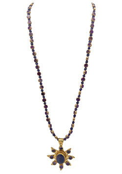 Amethyst Gold Pendant Necklace