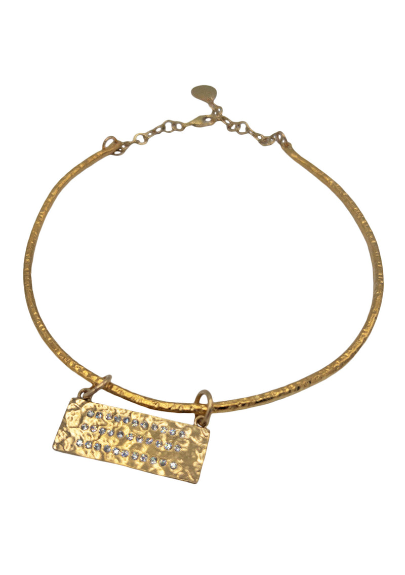 Gold Diamond Illusion Collar Necklace