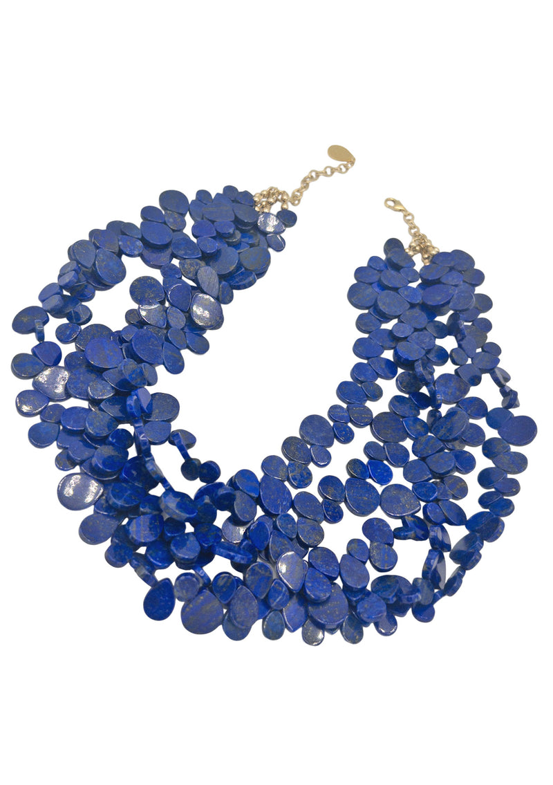 Denim Lapis Multistrand Necklace