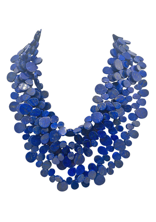 Denim Lapis Multistrand Necklace
