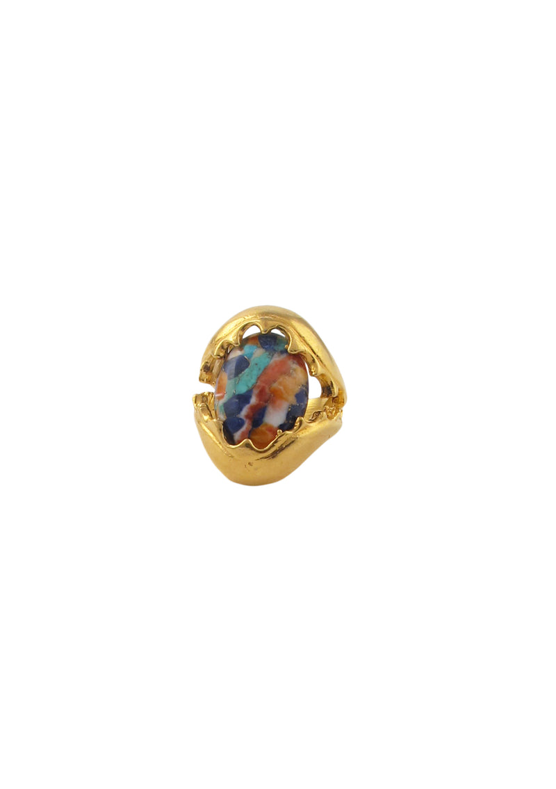 Multicolor Gold Jaw Ring