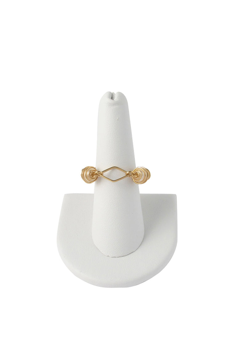 Caged Pearl Gold Ring