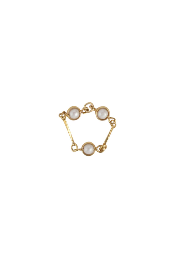 Biwa Pearl Gold Ring