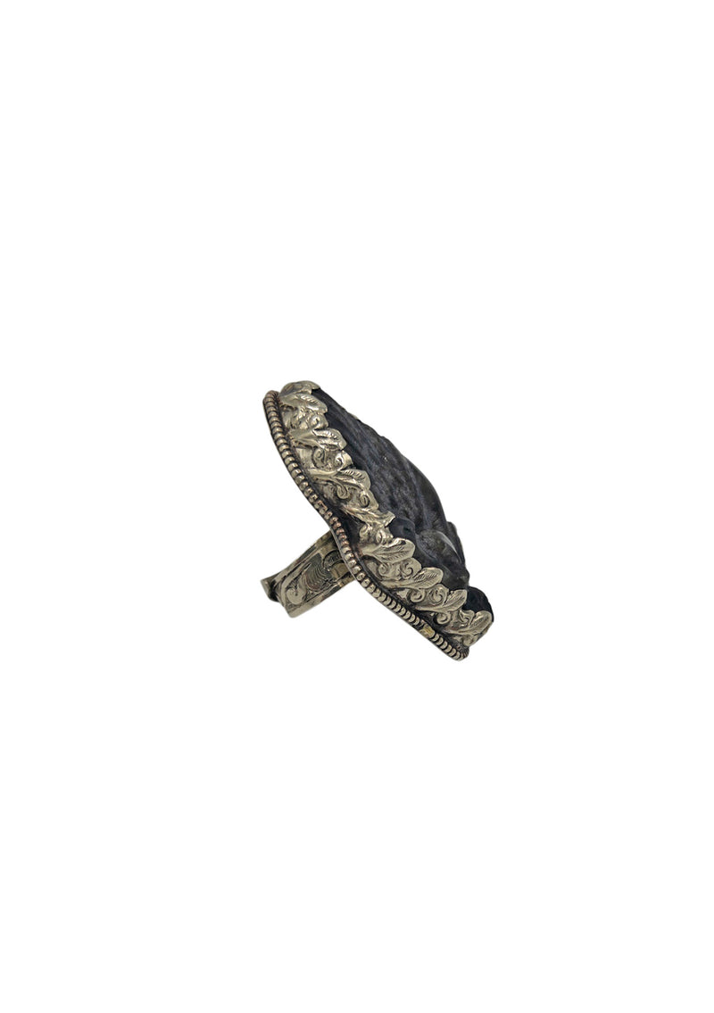 Labradorite Horse Silver Ring