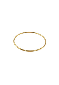 Etched Gold Bangle Bracelet