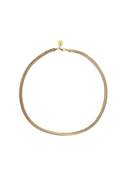 Small Gold Herringbone Chain Necklace